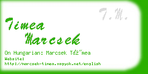 timea marcsek business card